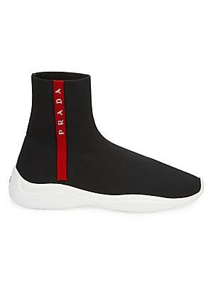 mens prada sneakers saks|Prada sock sneakers women's.